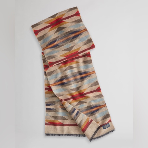 Pendleton Accessories - NEW NWT Pendleton Jacquard Blanket Wyeth Trail Wool Southwest Scarf 76” x 12”